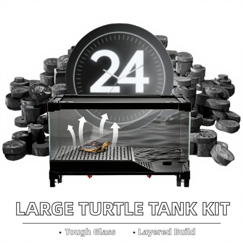 Turtle Tank Supplier - Large Glass Aquarium Double Layer