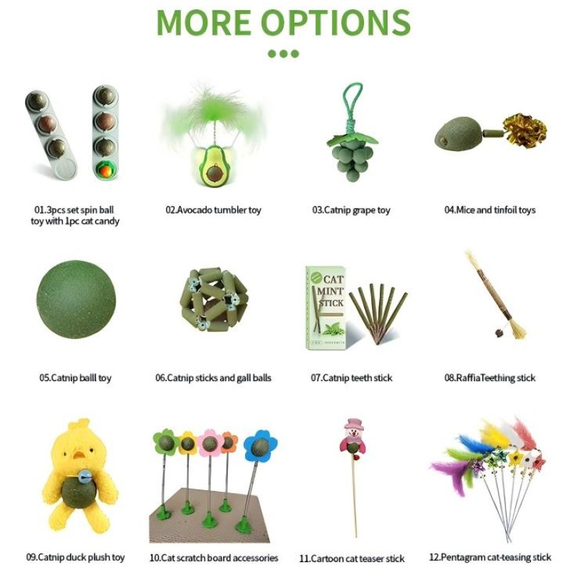 Cat Teaser Toy Factory - Hanging Grapes Catnip Dental Grass