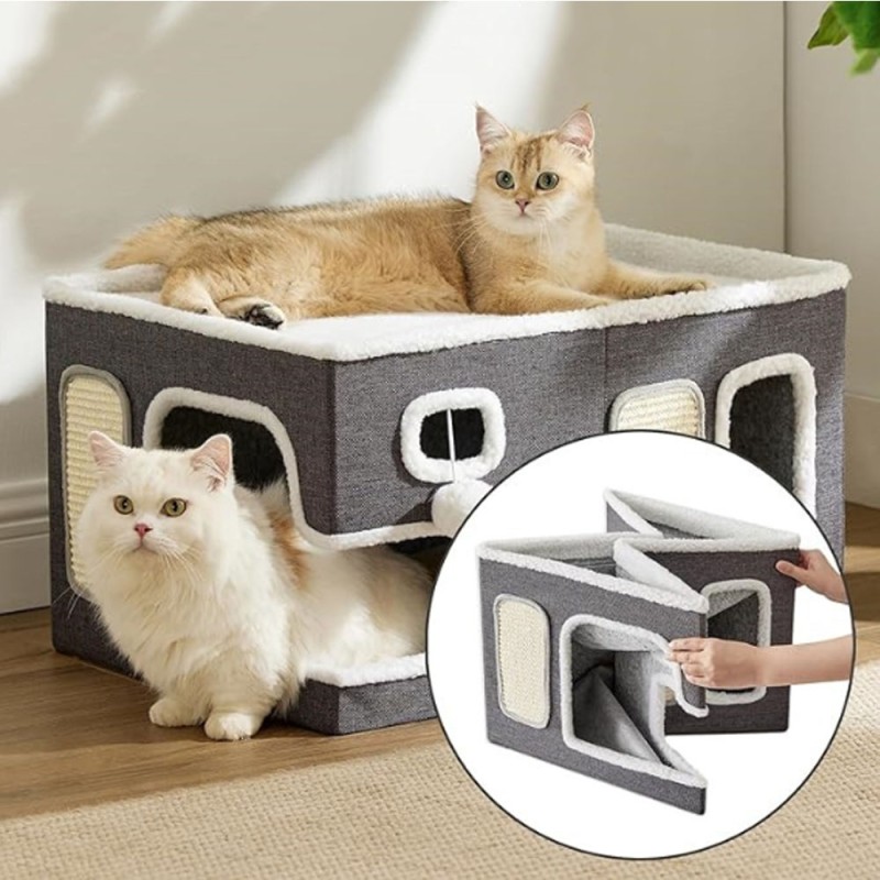 Cat Bed Cave Supplier - Fully Enclosed Removable Washable
