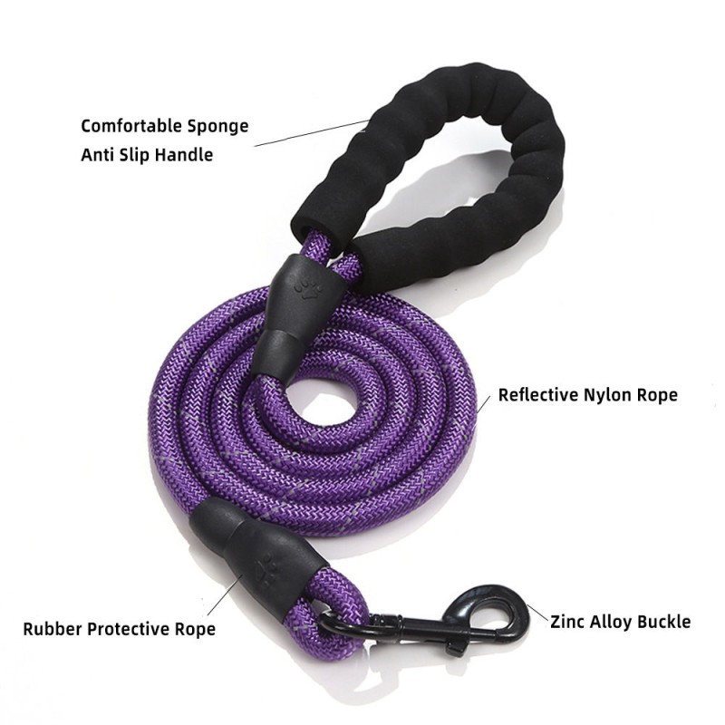 Dog Leash Factory - Soft Handle 5ft Slip Lead Nylon