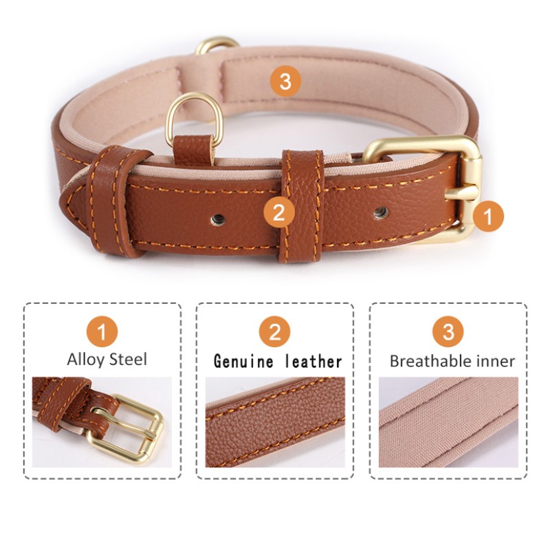 Dog Collar Factory - New Hot Lychee Grain Head Layer