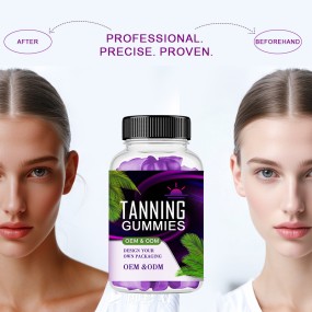 Vegan Tanning Gummies Manufacturer - Factory Supply Private Label Beta Carotene Pigmentation