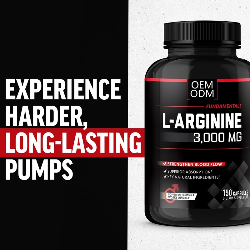 L-arginine Vegetarian Capsules Supplier - ODM OEM with Selenium Male Performance Endurance