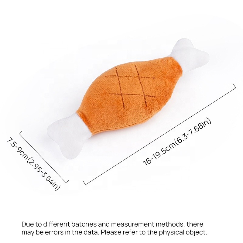 Dog Chew Toy Factory - Chicken Leg Plush Squeaker Toy Small Medium Dogs