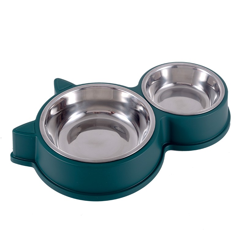 Dog Food Bowl Manufacturer - Stainless Steel Durable Rounded Double Bowl