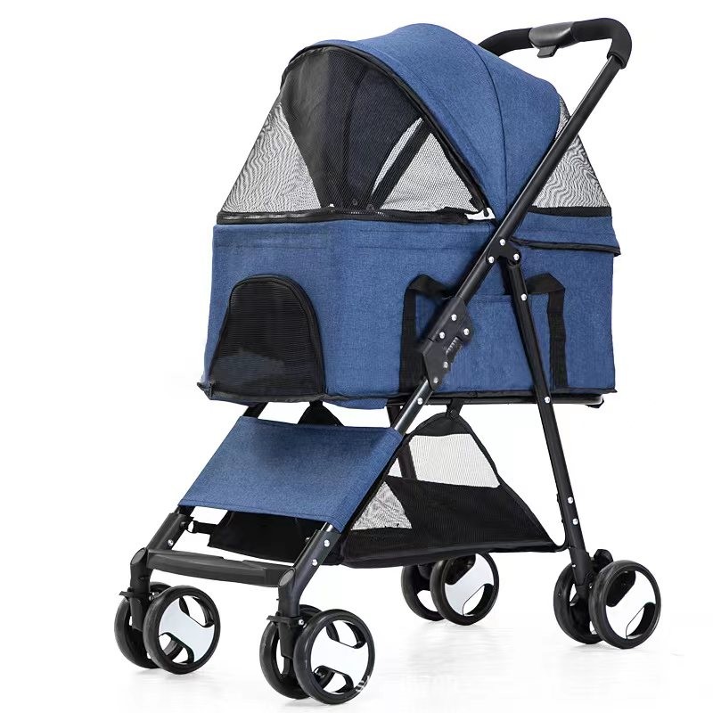 Pet Stroller Manufacturer - Folding Four-wheeled Easy Walk Travel Carrier