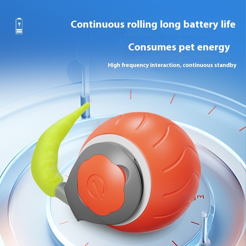 Interactive Cat Toys Factory - Smart Automatic Rolling Electric Ball with Feather