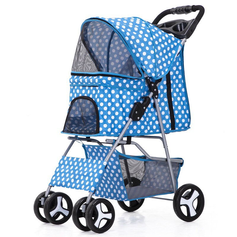Pet Stroller Manufacturer - Portable Folding Cart with Umbrella Outdoor