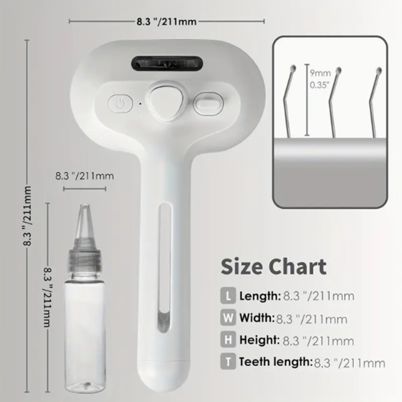 Electric Steam Brush Supplier - USB Rechargeable 3 in 1 Vapor Comb