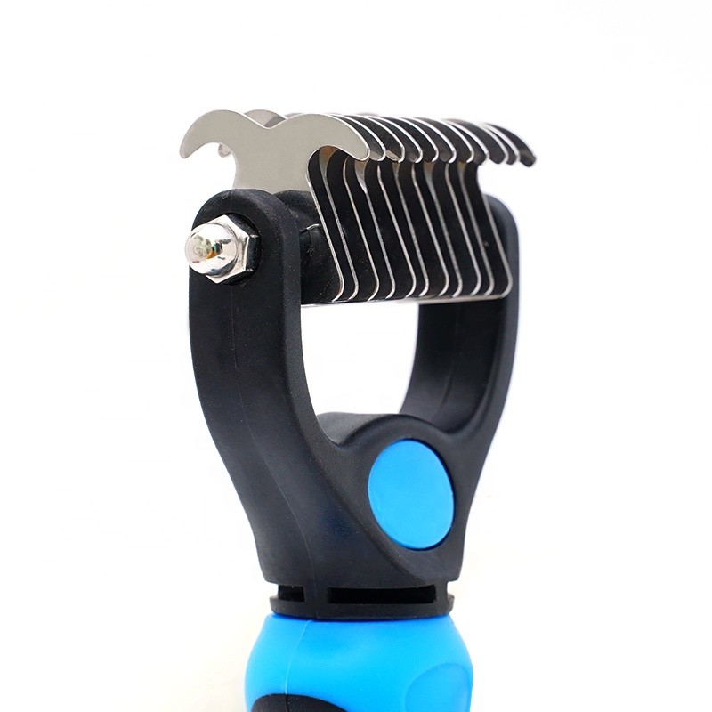Pet Grooming Brush Supplier - Hot Sale Double-Sided Deshedding
