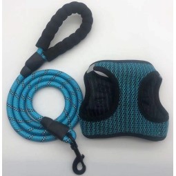 Dog Harness Set Supplier - Solid Pattern Reflective Leash Personalization