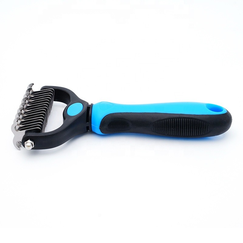 Pet Grooming Brush Supplier - Hot Sale Double-Sided Deshedding