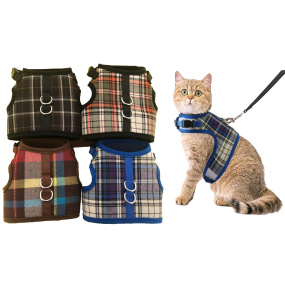 Pet Harness Manufacturer - Custom Logo Multi Colors Plaid