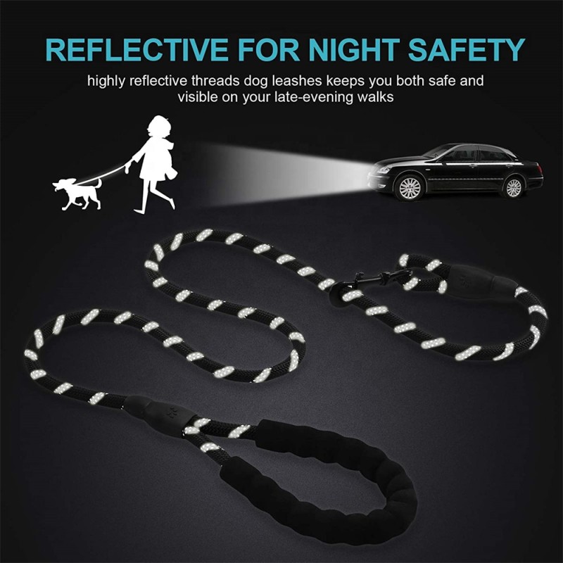 Dog Leash Manufacturer - Reflective Nylon Heavy Rope Striped