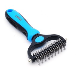 Pet Grooming Brush Supplier - Hot Sale Double-Sided Deshedding