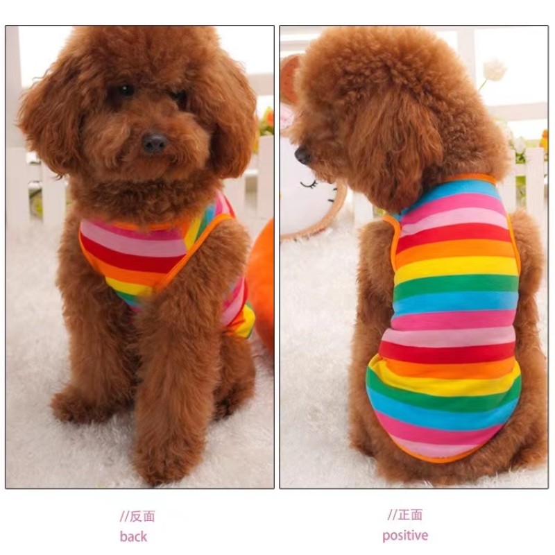 Pet Dog Shirts Manufacturer - Multi Colors Plain Rainbow Coats