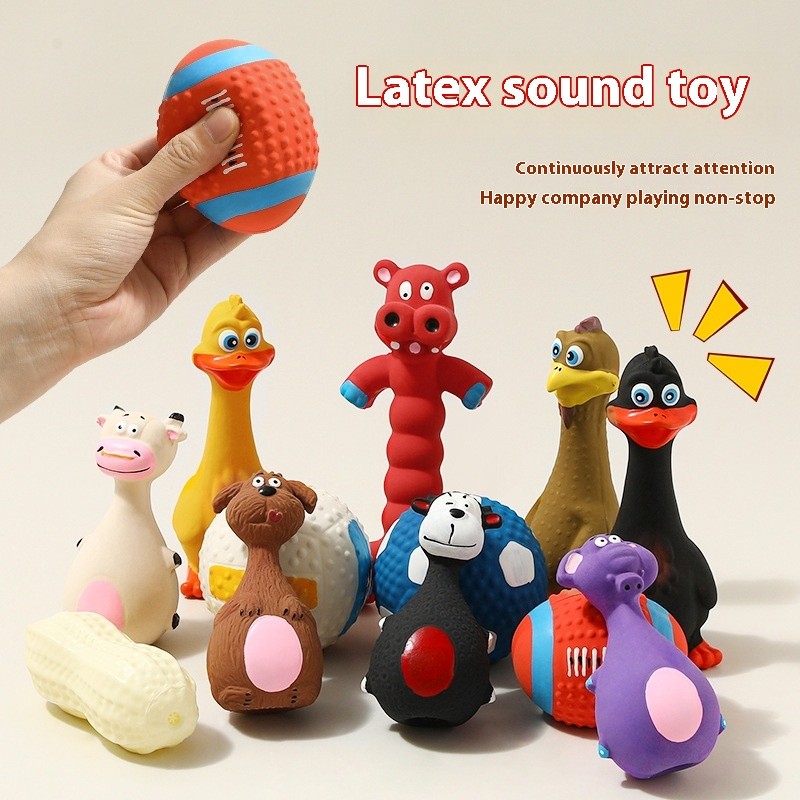 Latex Dog Toy Factory - Eco-Friendly Football Sound Feature Bite-Resistant