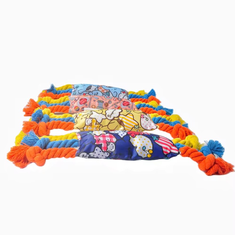 Dog Rope Toy Manufacturer - Interactive Knot Candy Design Teeth Cleaning