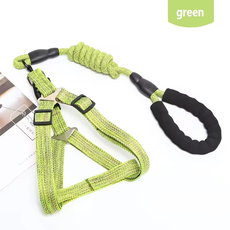 Pet Harness Set Factory - Wholesale Linen Adjustable Rope Leash Set