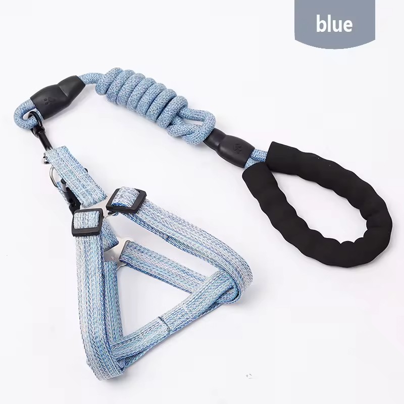 Pet Harness Set Factory - Wholesale Linen Adjustable Rope Leash Set