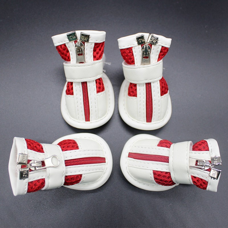 Pet Sneakers Manufacturer - Fashionable Waterproof Warm Mesh Zipper Shoes