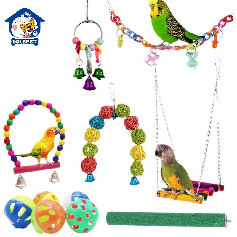 Bird Toys Supplier - Eco-Friendly Parrot Training Swing Ball Bell