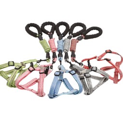 Pet Harness Set Factory - Wholesale Linen Adjustable Rope Leash Set