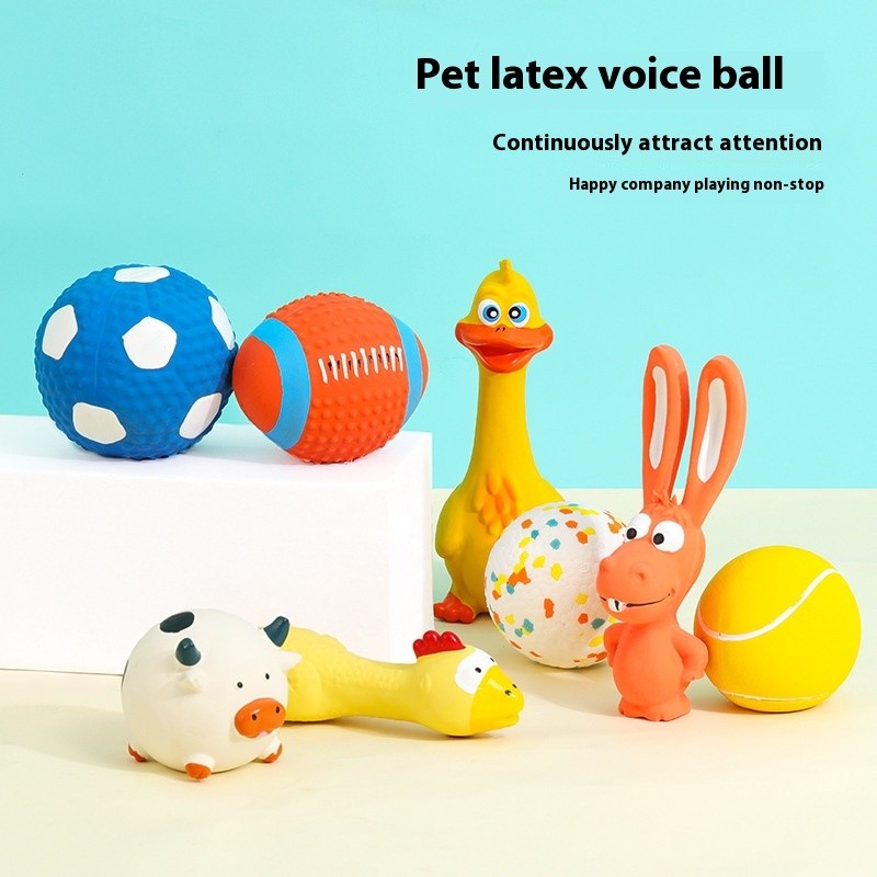 Latex Dog Toy Factory - Eco-Friendly Football Sound Feature Bite-Resistant