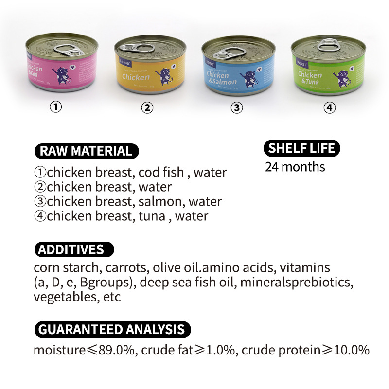 Cat Wet Food Factory - FAENBEI Tuna Canned Hydrating Nutritional