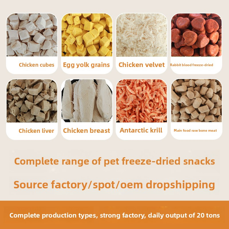 Pet Treats Supplier - Factory Freeze-Dried Chicken Duck Raw