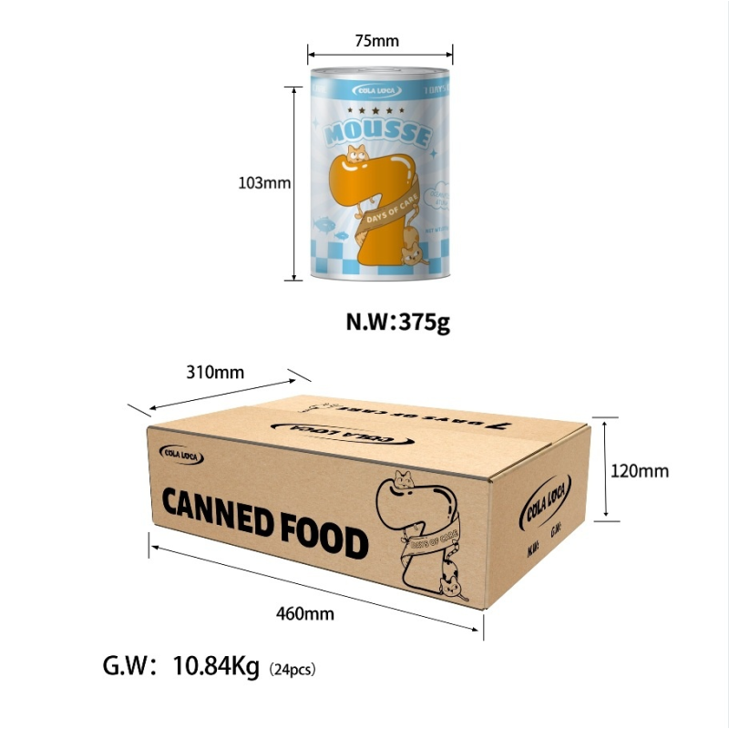 Cat Wet Food Manufacturer - Colaloca 375g Mousse Meat Puree