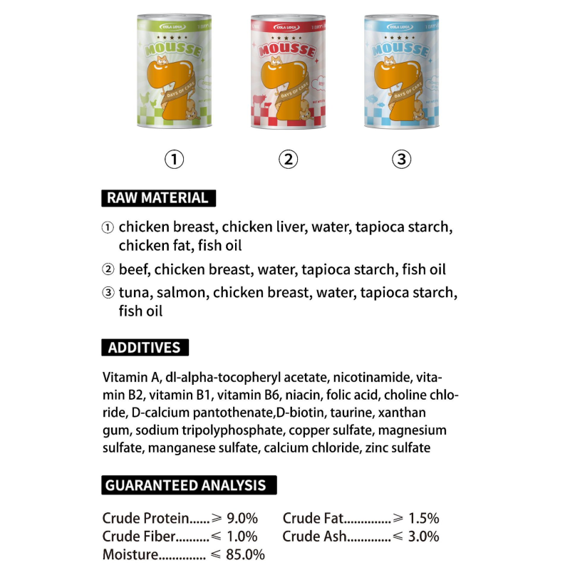 Cat Wet Food Supplier - Turkey 375g Nutritional Mousse Puree