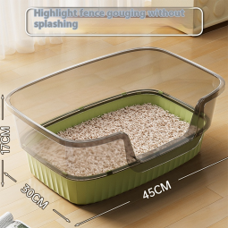 Easy Clean Litter Box Factory - Detachable Oversized Splash Proof Toilet