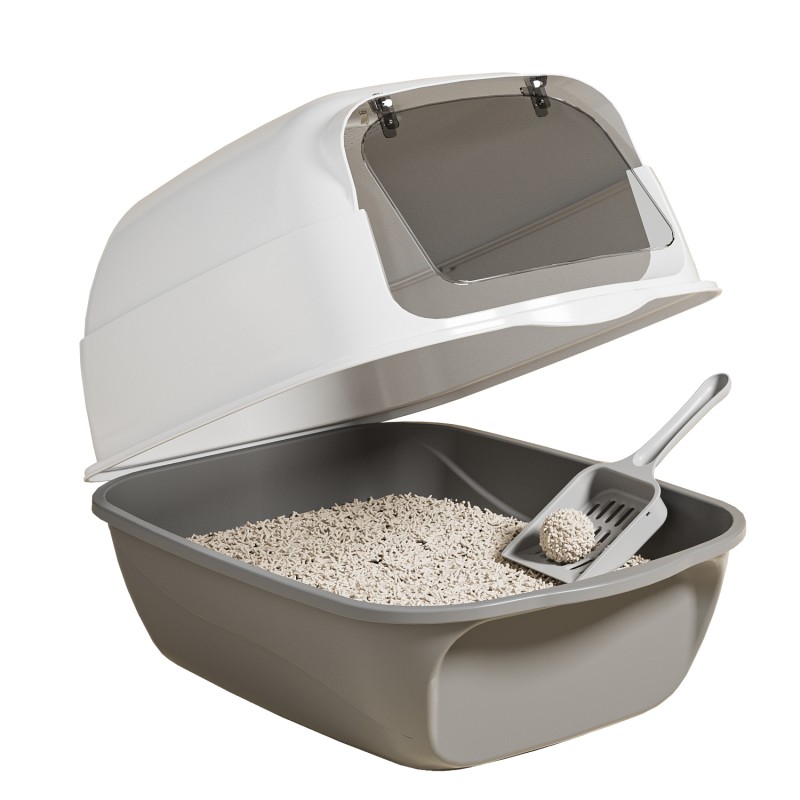 Enclosed Litter Basin Factory - Oversized Splash-proof Toilet Free Shovel