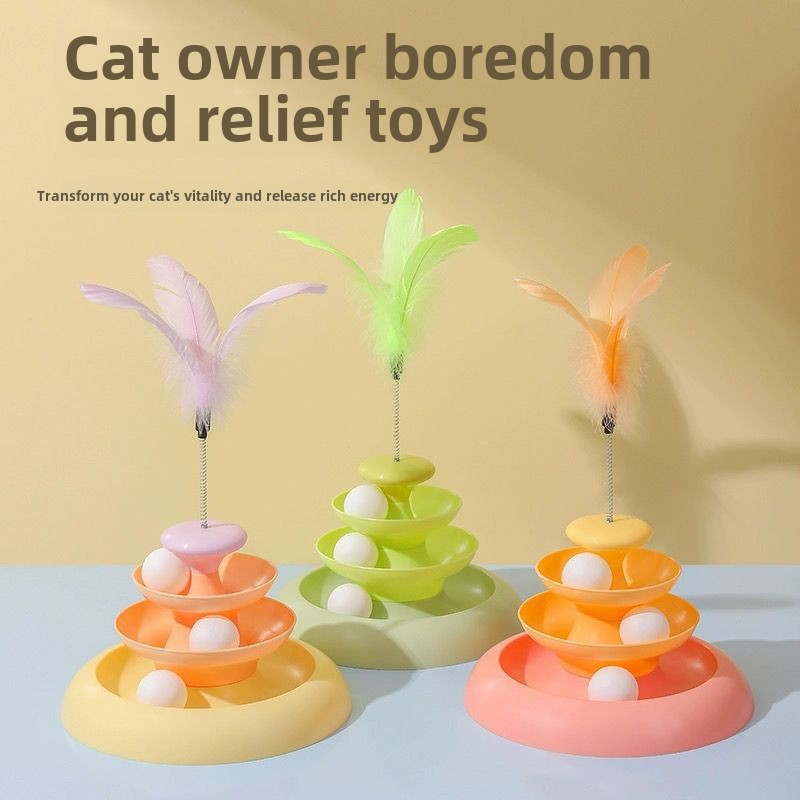 Cat Self-Play Toys Supplier - Interactive Sticks Spinning Balls Boredom Relief