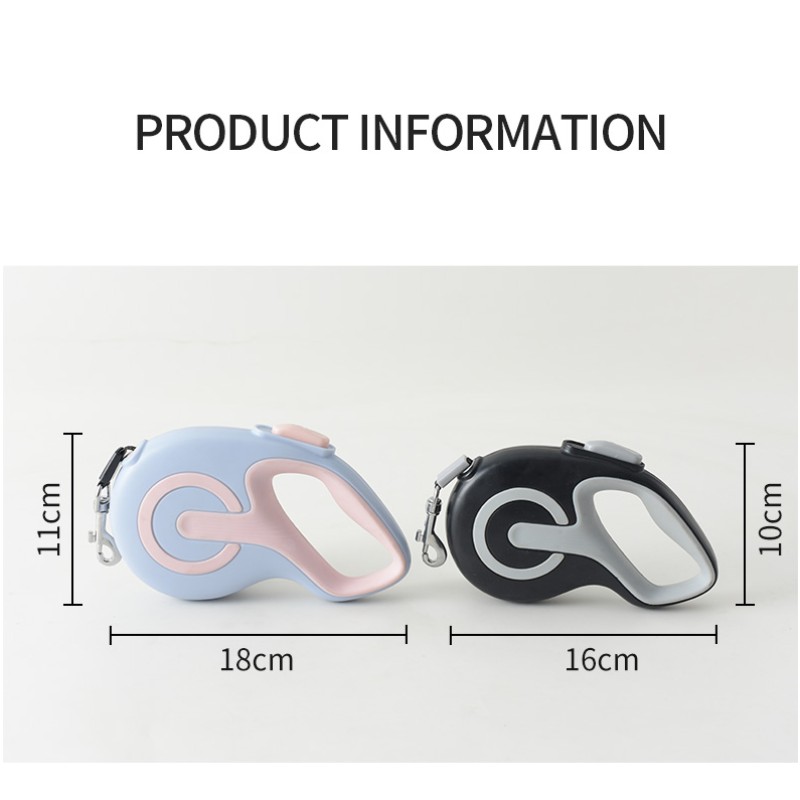 Retractable Dog Leash Supplier - 5m Reflective Tape Plastic Rope