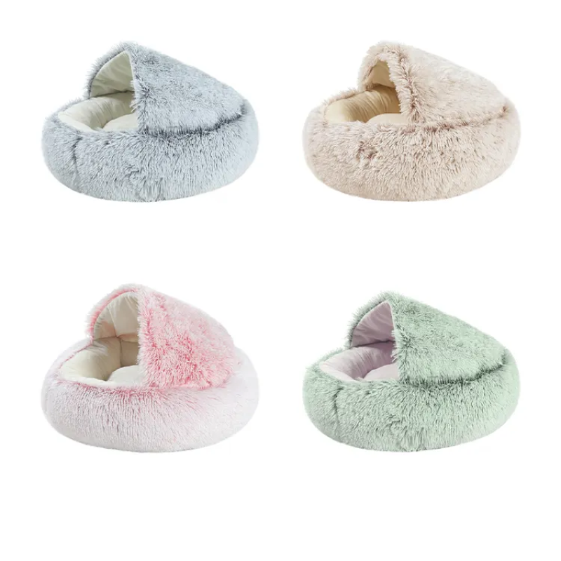Plush Cat Bed Manufacturer - Best Selling Soft Donut Cave