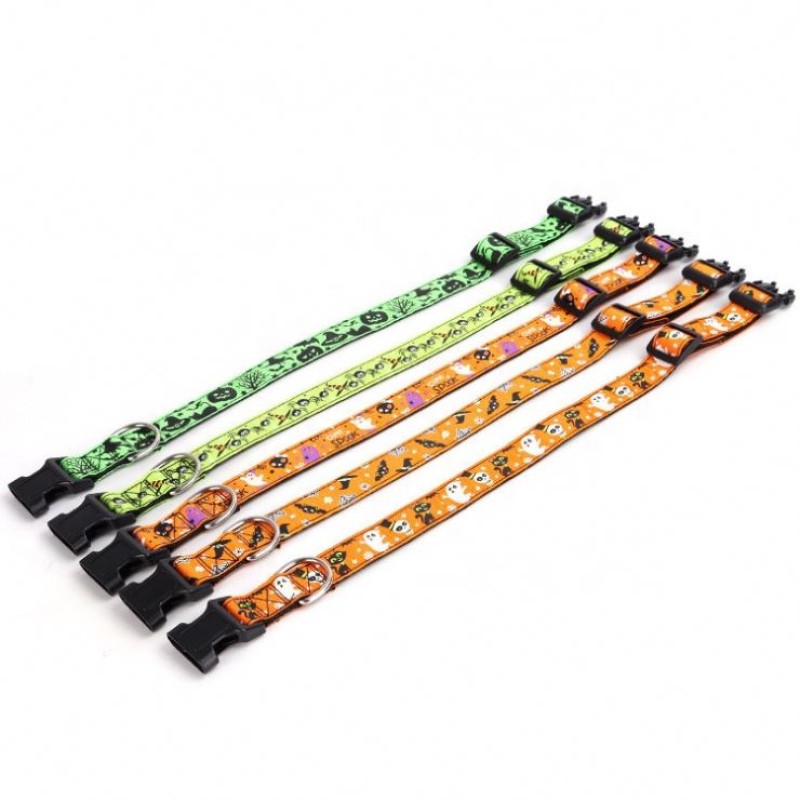 Pet Collar Supplier - Halloween Adjustable Ghost Pumpkin