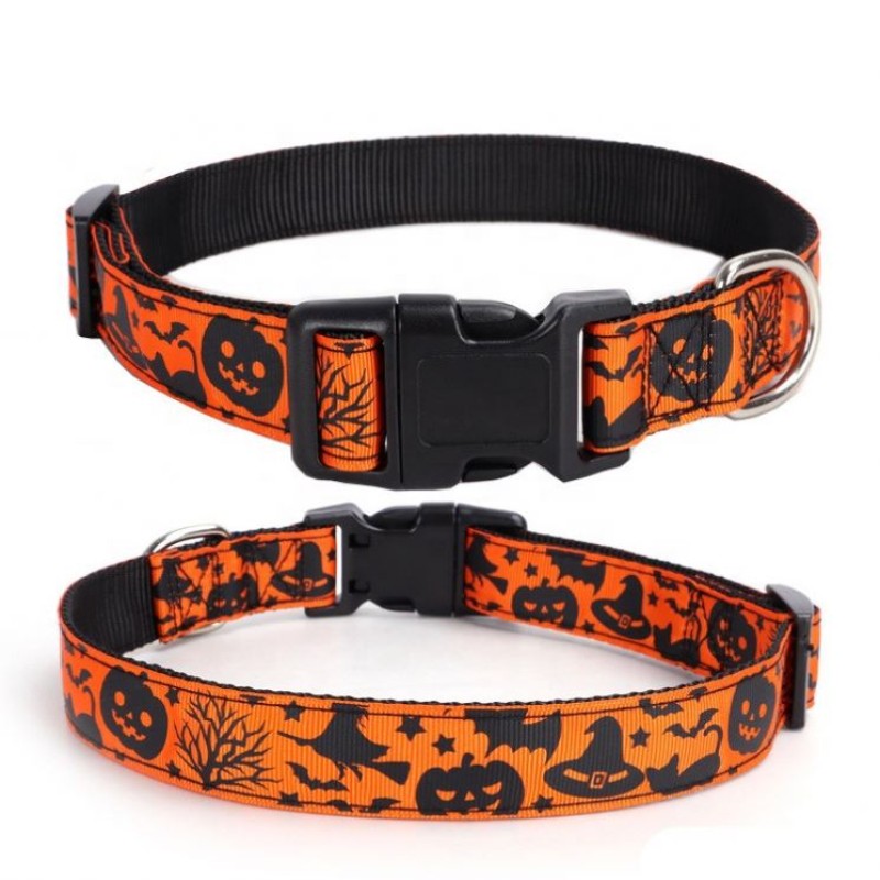 Pet Collar Supplier - Halloween Adjustable Ghost Pumpkin