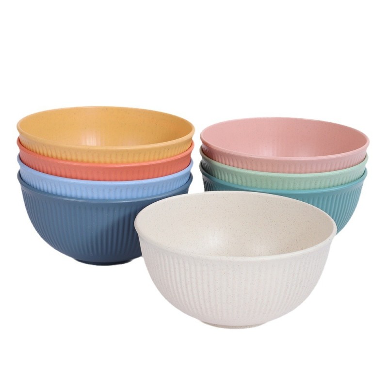 Salad Bowls Set Factory - YS Eco-friendly Wheat Straw Fiber Colorful Bowls