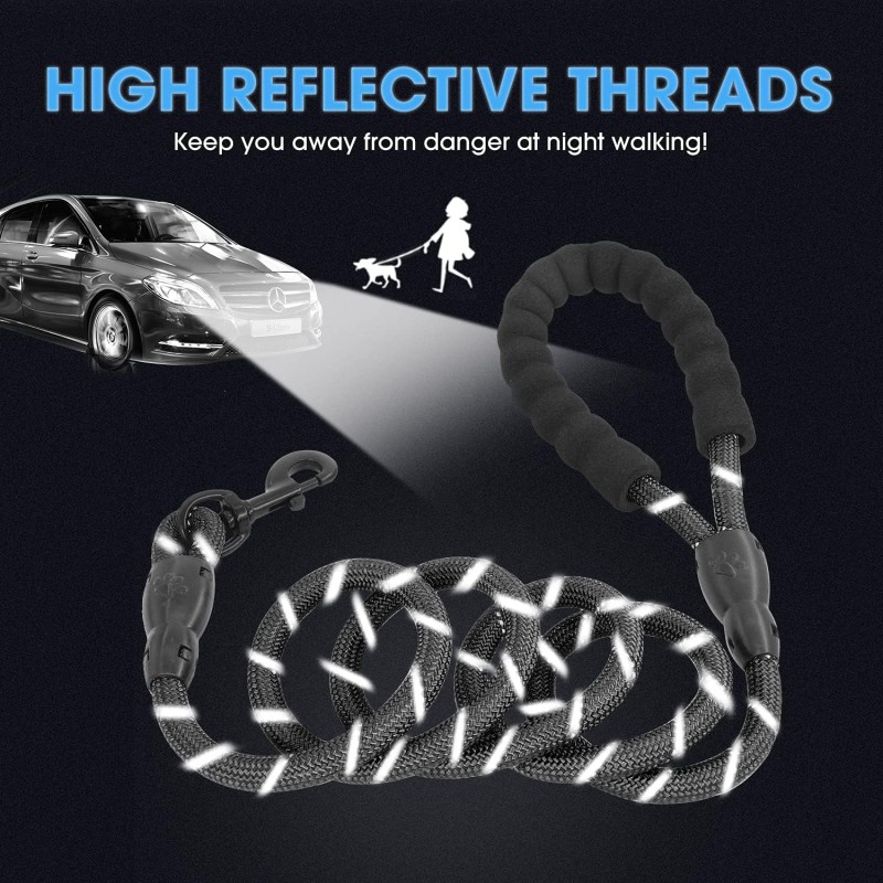 Reflective Dog Leash Factory - Comforting 8mm Rope Webbing Non Tangle