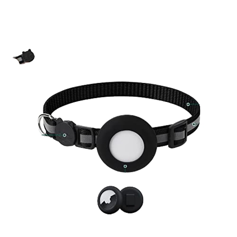 Airtag Cat Collar Supplier - Multi Colors Reflective Safety Buckle Holder