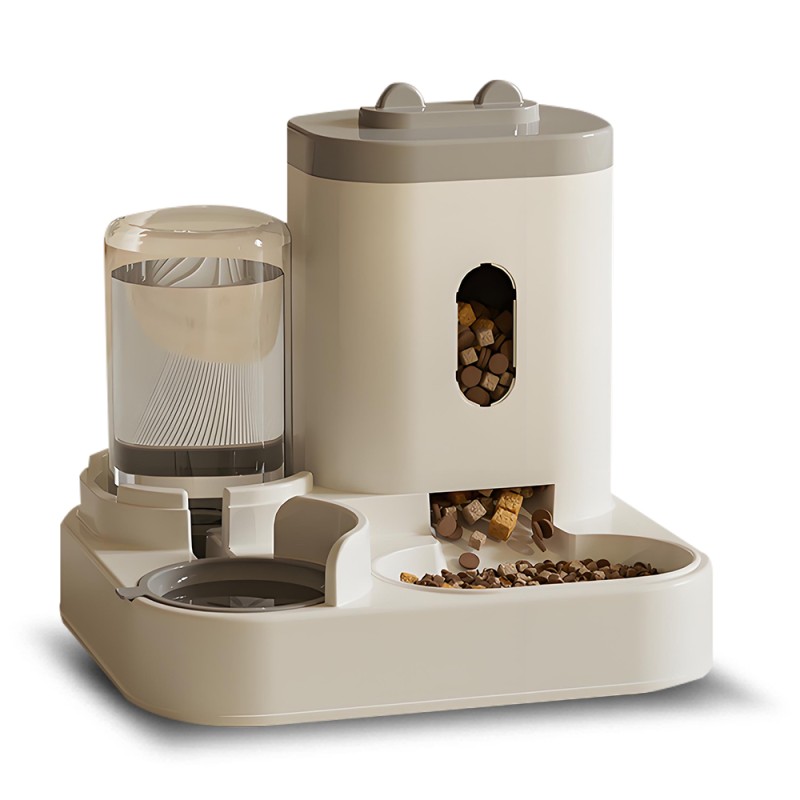 Automatic Pet Dispenser Supplier - New Design 2-in-1 Food Water Bowl