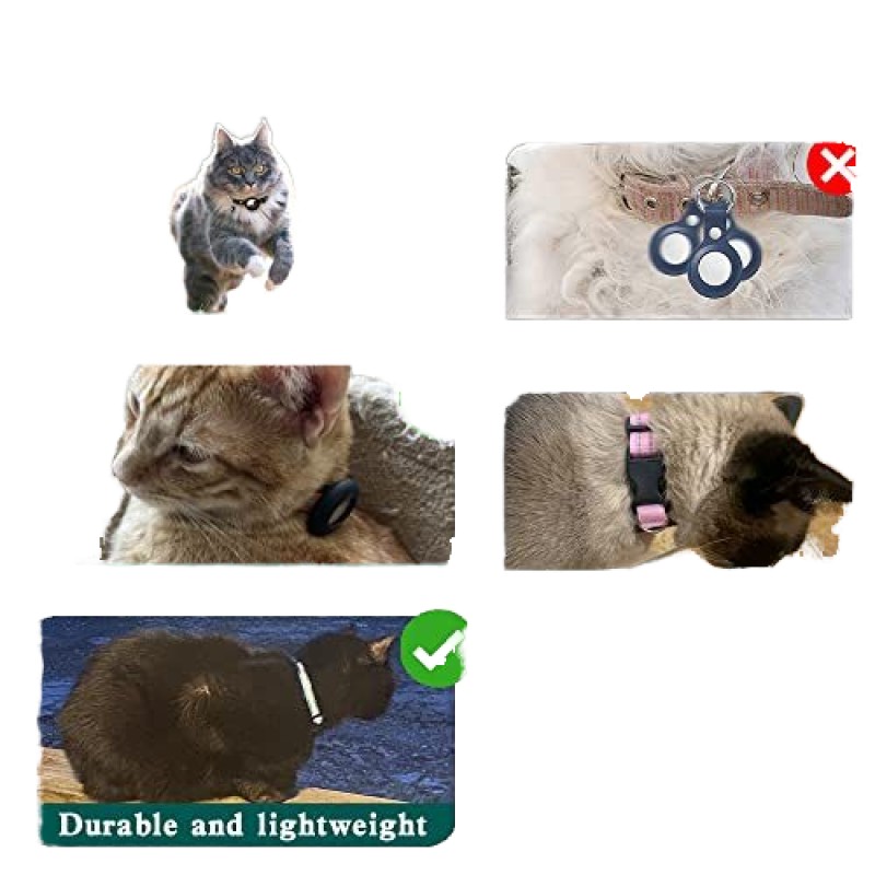Airtag Cat Collar Supplier - Multi Colors Reflective Safety Buckle Holder