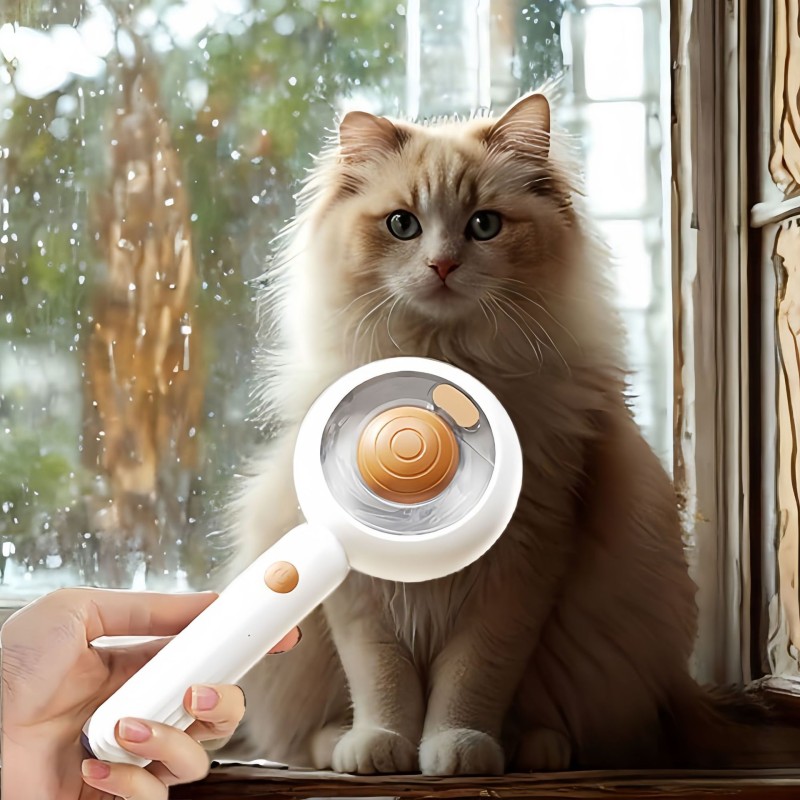 Pet Grooming Comb Supplier - Wholesale Round Soft Handle Steel Needle Brush