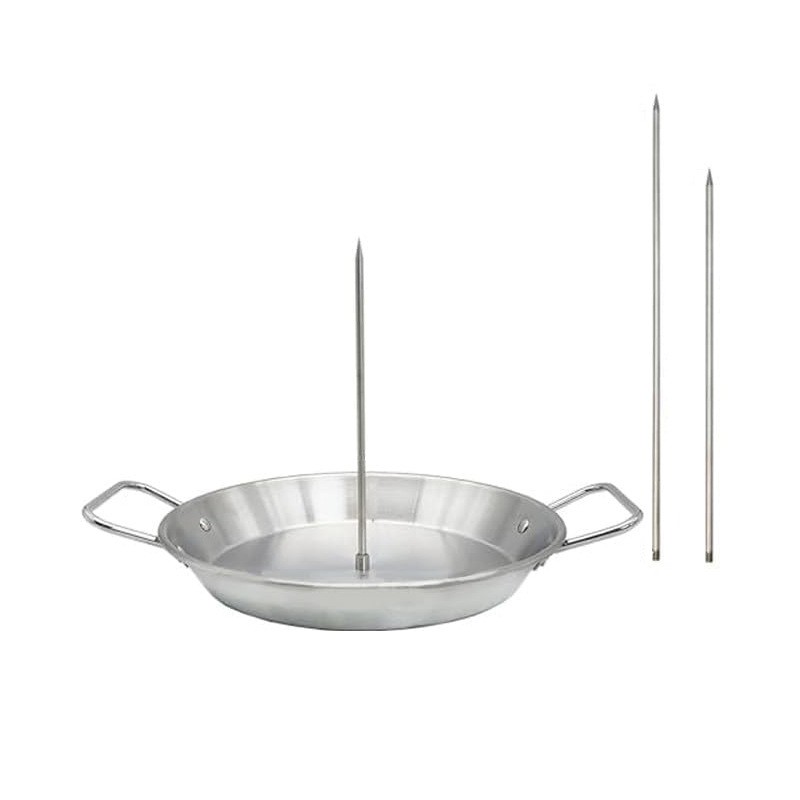Vertical BBQ Skewers Factory - YS-304 Stainless Steel Detachable 3 Pan Set