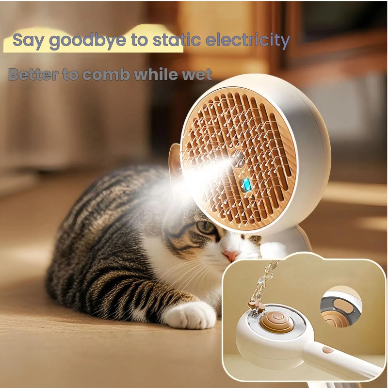 Pet Grooming Comb Supplier - Wholesale Round Soft Handle Steel Needle Brush