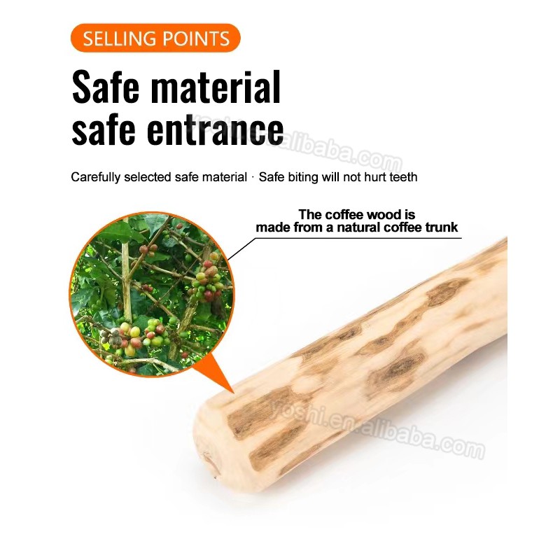 Coffee Wood Chew Toy Supplier - Multi Sizes Safe Durable Tooth Cleaning