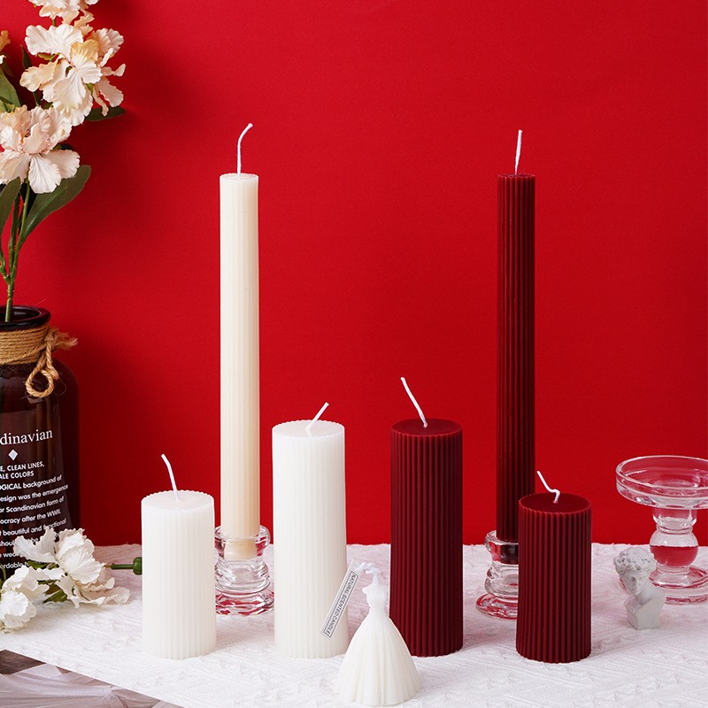Wine Red Christmas Candles Manufacturer - YOSHI 2025 Classic Stand Wedding