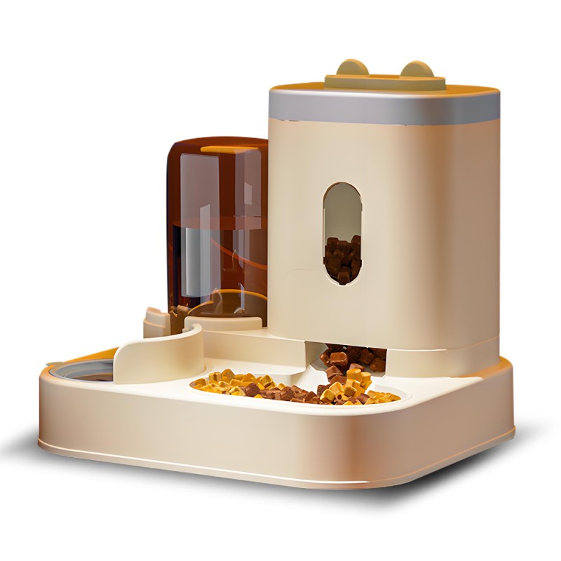 Automatic Pet Dispenser Supplier - New Design 2-in-1 Food Water Bowl